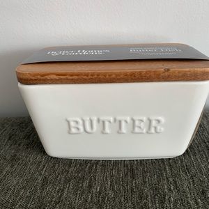 New Farmhouse Style Ceramic Butter Dish